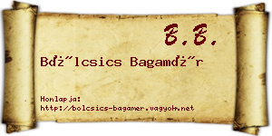 Bölcsics Bagamér névjegykártya